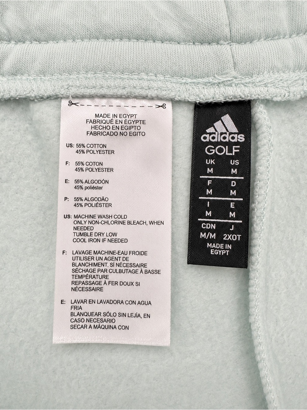adidas Mint Green Fleece Joggers - Picture 3 of 3